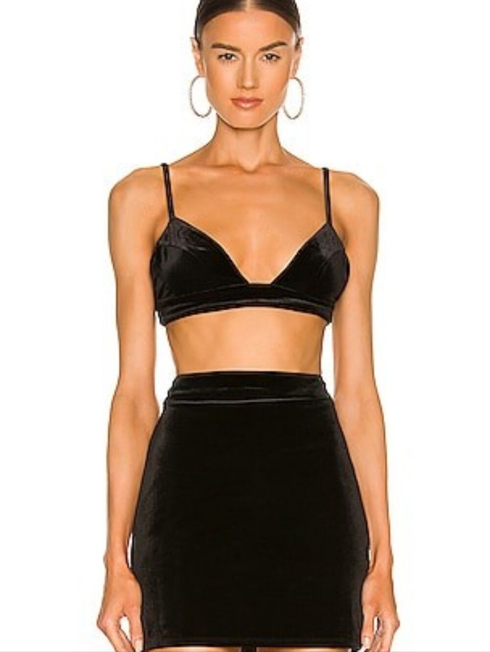 Camila Coelho Lori Velvet Bralette Skirt Set Party Club Going Out Size Small